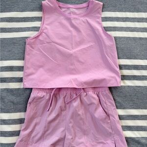 Girls’ Size XL Pink Sleeveless Matching Set